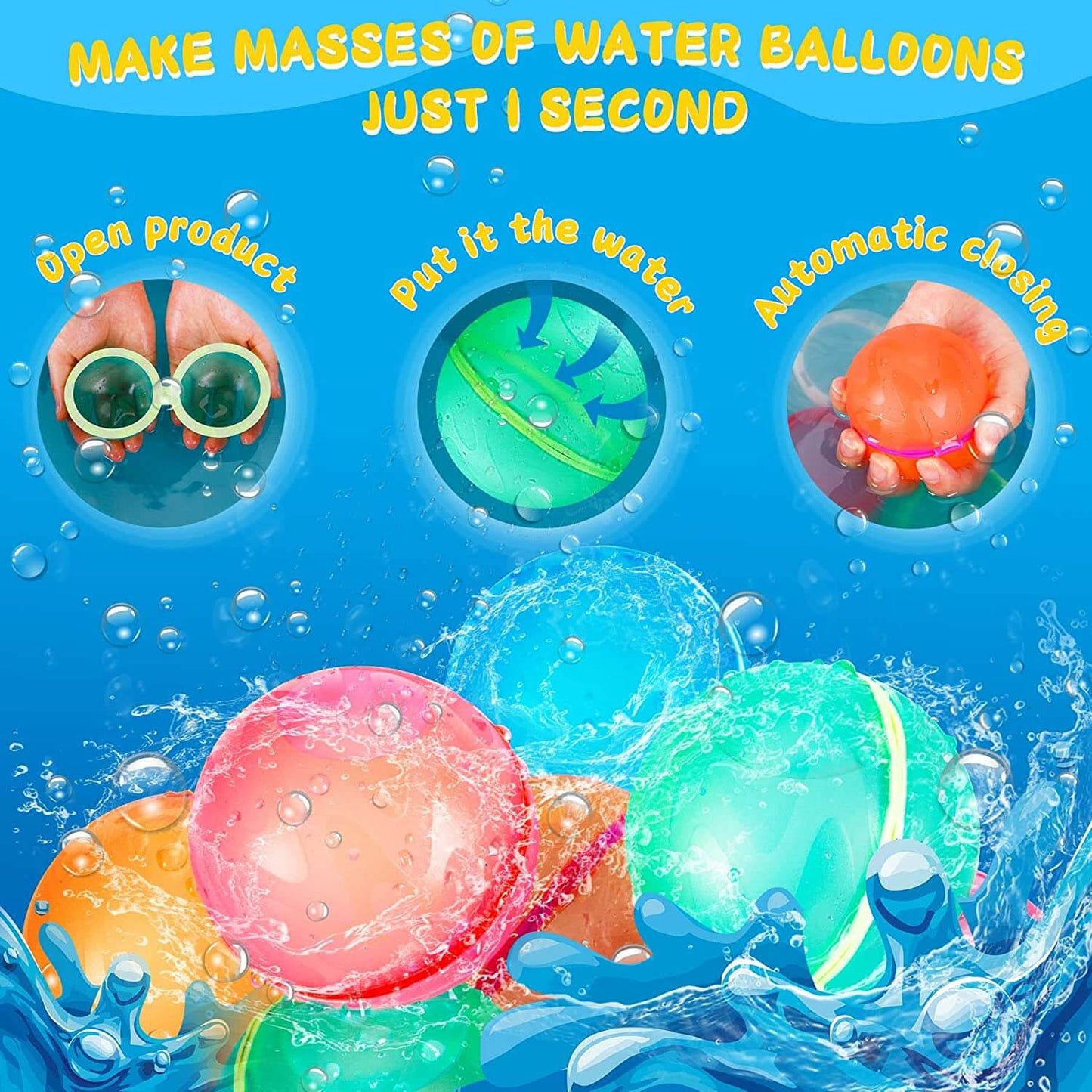 Soppycid Reusable Water Balloons(Transparent Version)
