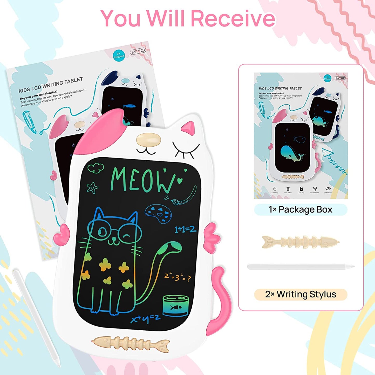 KOKODI LCD Writing Tablet (8.5Inch Cat Version)