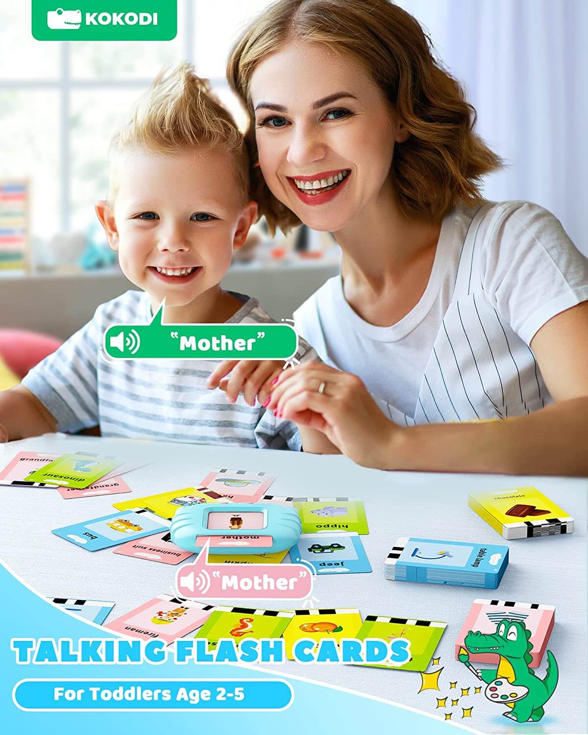 KOKODI Talking Flash Cards Speech Therapy Toy (Cat Version)