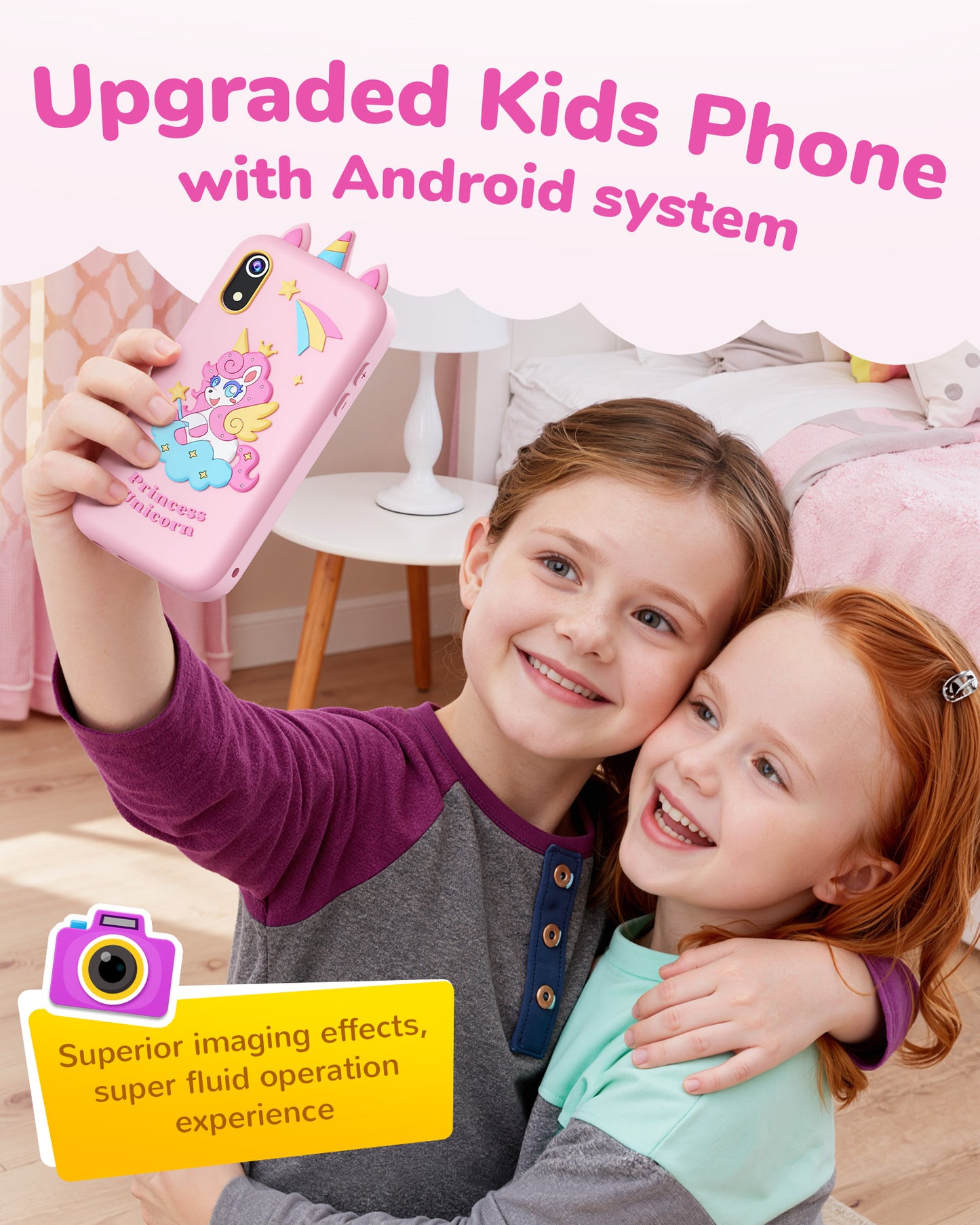 KOKODI Kids Smart Phone, Touchscreen HD Dual Camera Cell Phone for Kids, Christmas Birthday Gifts Dinosaur Child Play Phone for Girls 3-10, Travel Toy Preschool Learning Education Toy