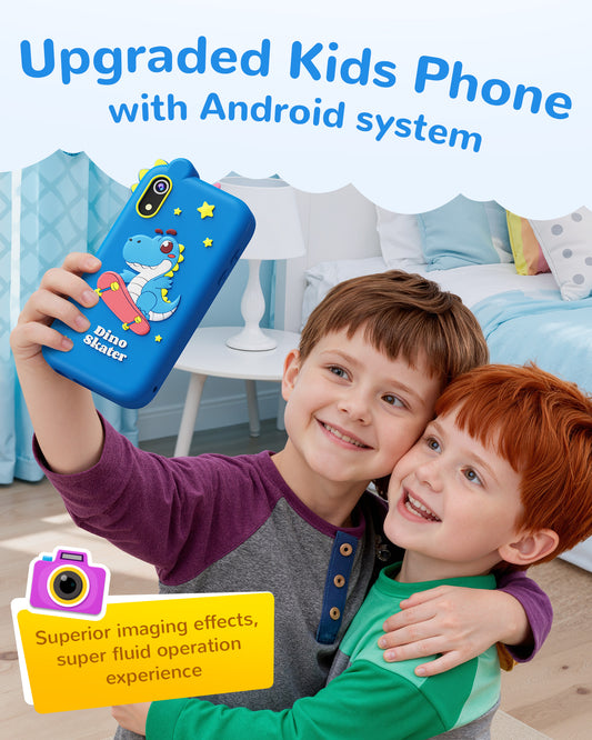 KOKODI Kids Smart Phone, Touchscreen HD Dual Camera Cell Phone for Kids, Christmas Birthday Gifts Dinosaur Child Play Phone for Boys 3-10, Travel Toy Preschool Learning Education Toy