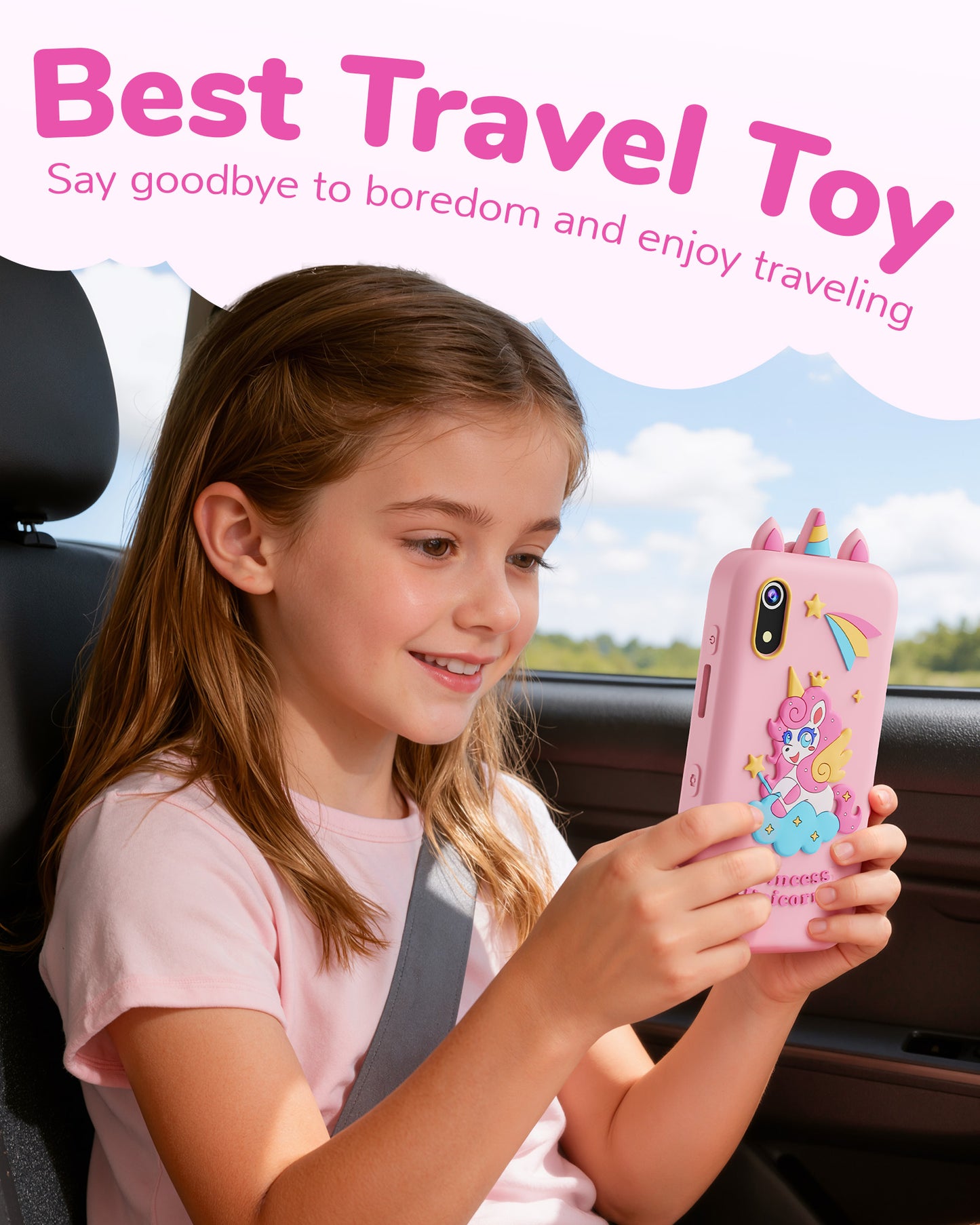 KOKODI Kids Smart Phone, Touchscreen HD Dual Camera Cell Phone for Kids, Christmas Birthday Gifts Dinosaur Child Play Phone for Girls 3-10, Travel Toy Preschool Learning Education Toy