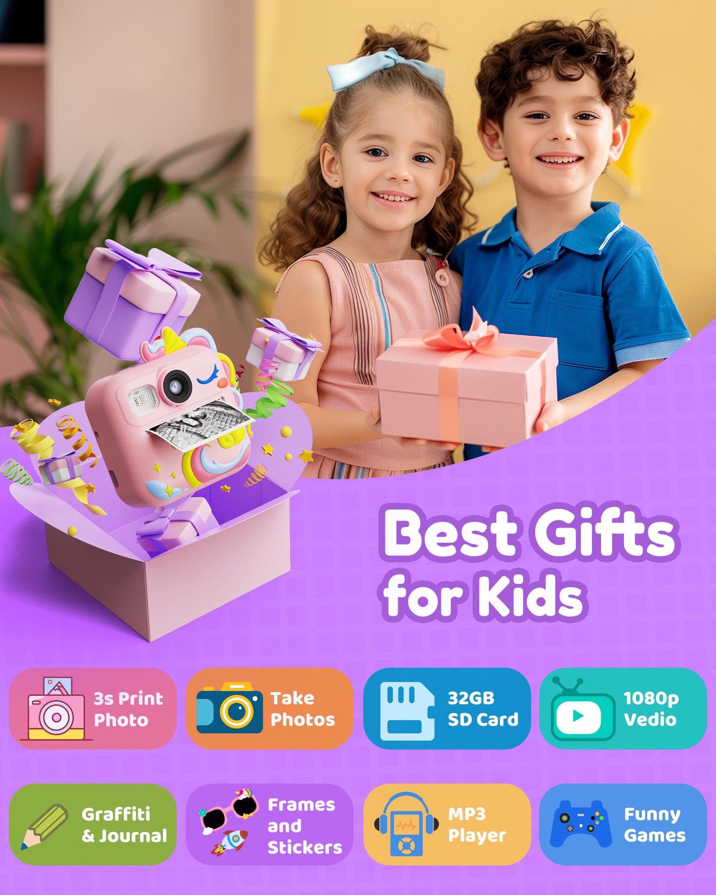 KOKODI Kids Instant Print Camera