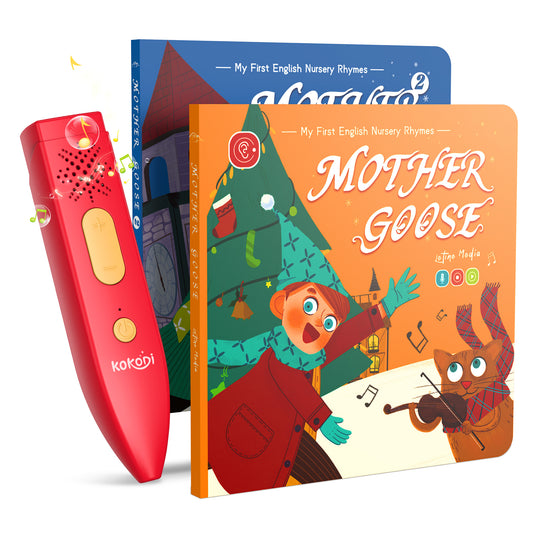 KOKODI Mother Goose Nursery Rhymes Interactive Learning Book Set with Reading Pen