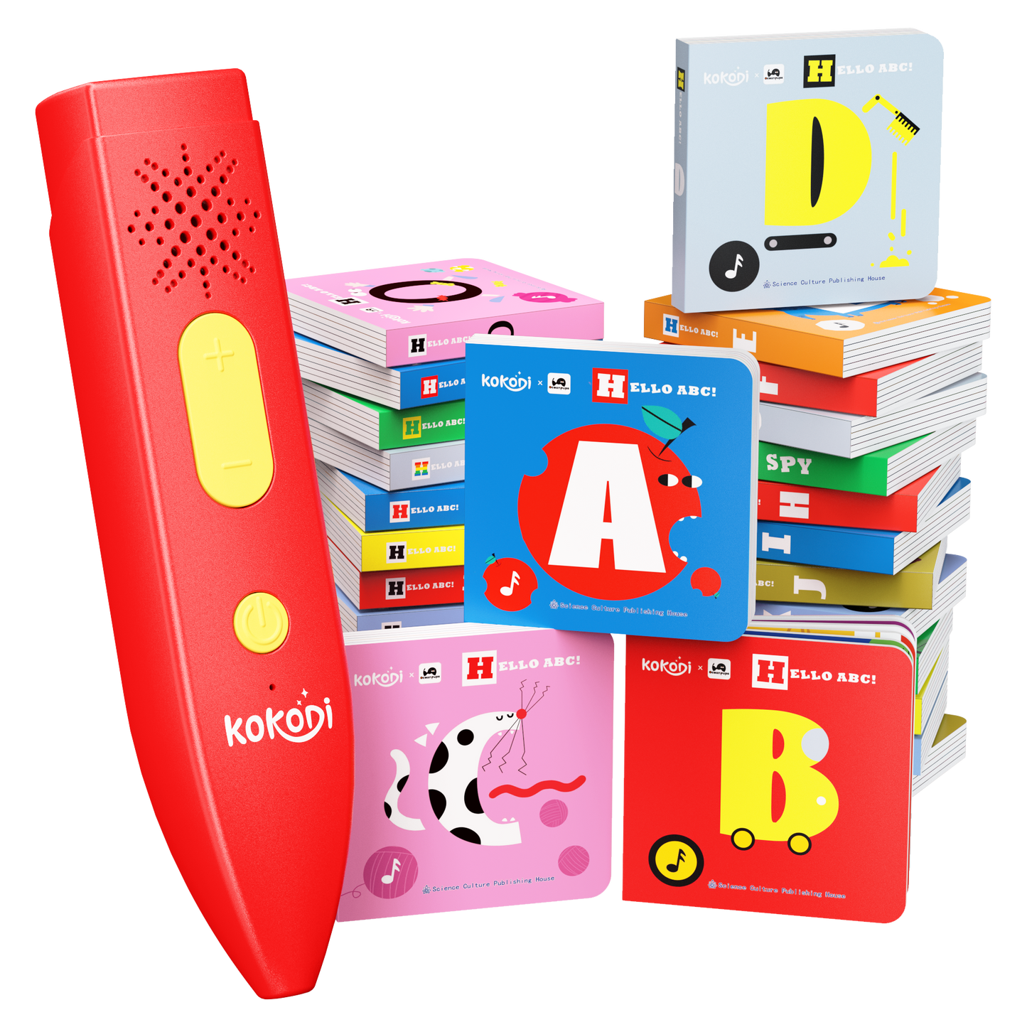 KOKODI Talking Pen 30 Small Books Sets, Interactive Audio Sound Books Kids Learning Electronic Toys for Boys Girls, 30 Palm Books Focused Mini Board Books for Educational Tiny Block Book Learning