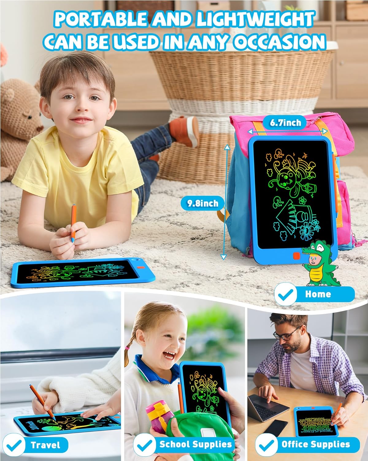 KOKODI LCD Writing Tablet (Colorful Version)