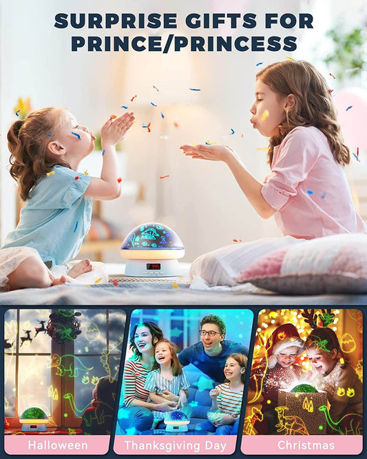 KOKODI 2 in 1 Starry & Dinosaur Night Light Projector for Kid, Dinosaur Toddler Toys Gifts 3-8 Year Old Boys