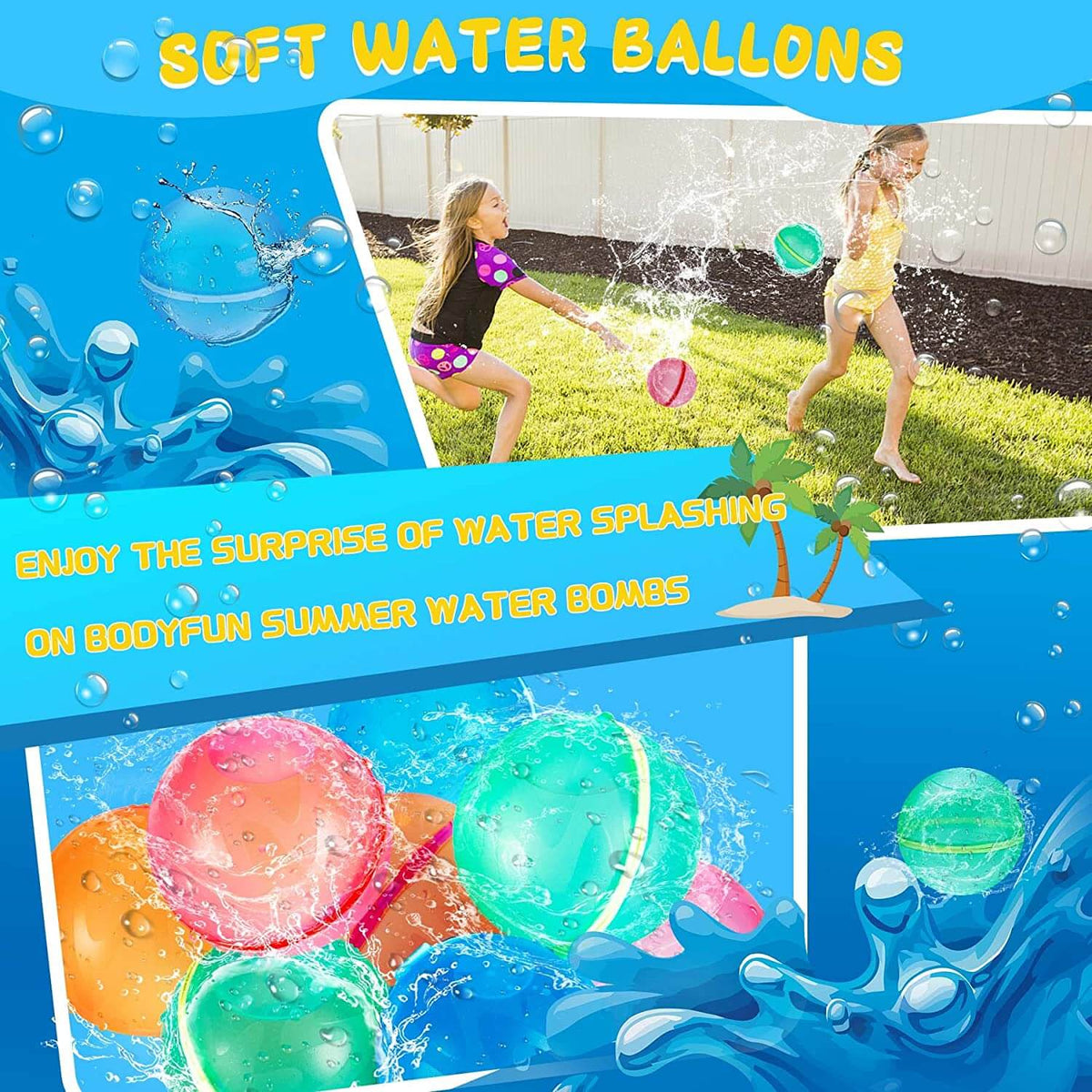 Soppycid® Ballons à eau réutilisables Soppycid (10 pièces) - ballons à Soppycid® Ballons à eau réutilisables Soppycid (10 pièces) - ballons à